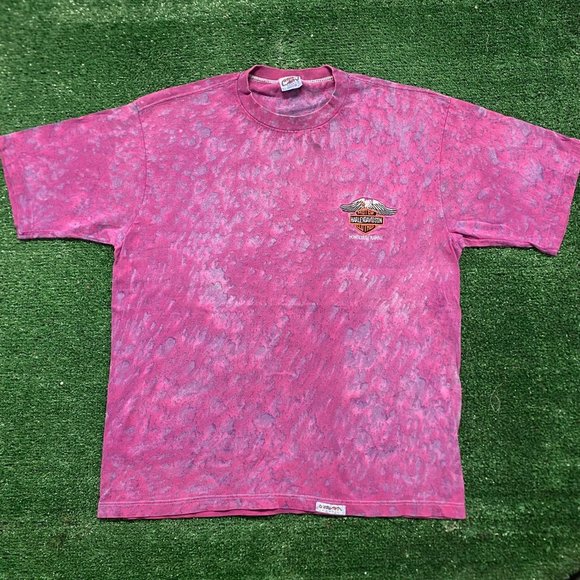 Harley-Davidson Other - Vintage 80s Harley Davidson Logo Tie Dye Single Stitch Tee